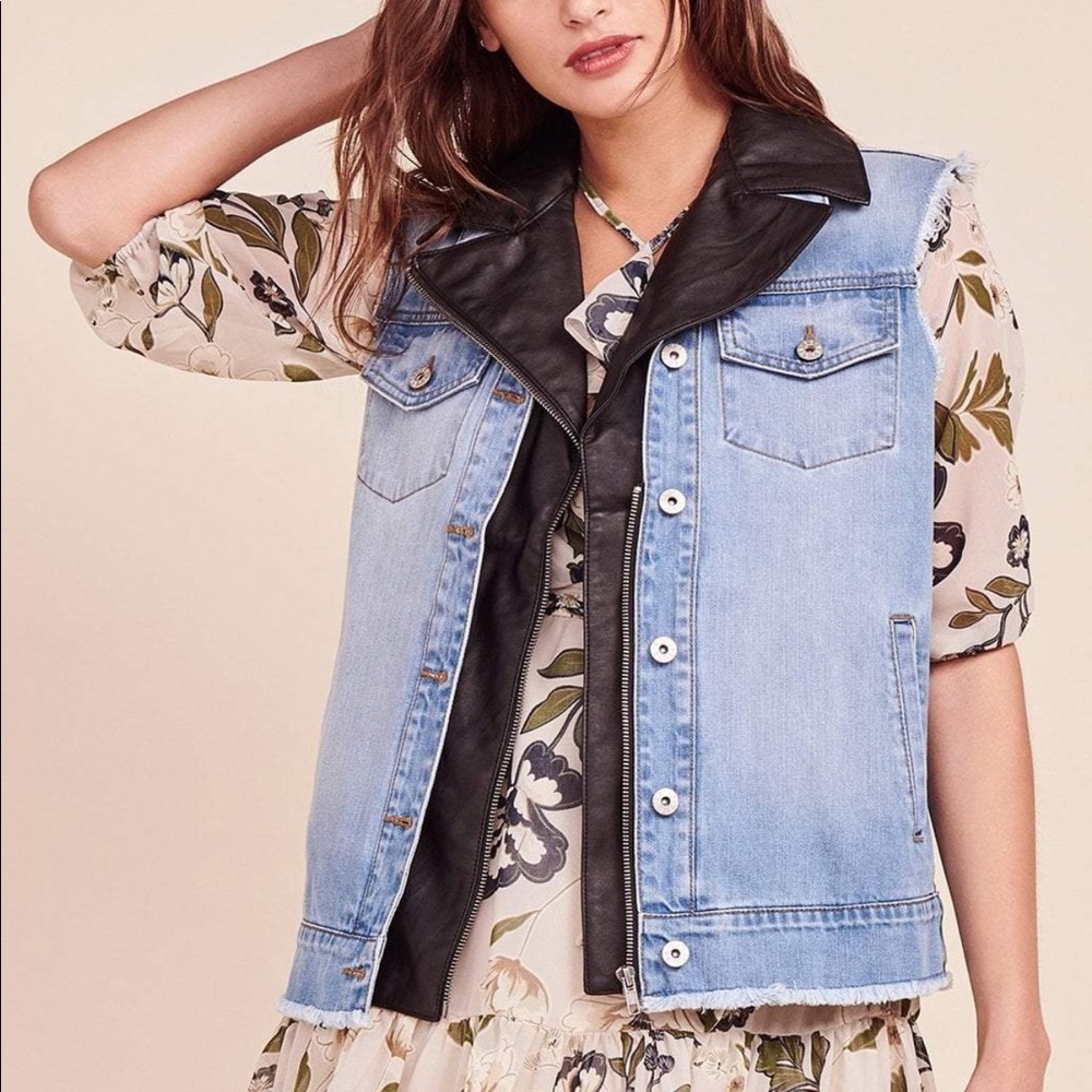 NEW BB Dakota Rebel Rebel Denim Vest - Picture 1 of 8
